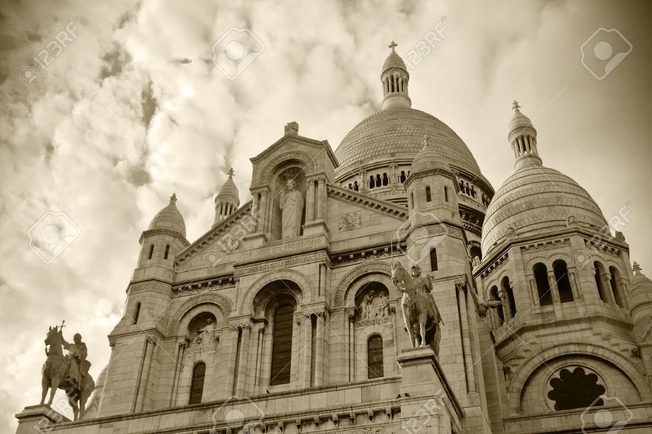 Close Up Of Sacre-Coeur Church In Paris