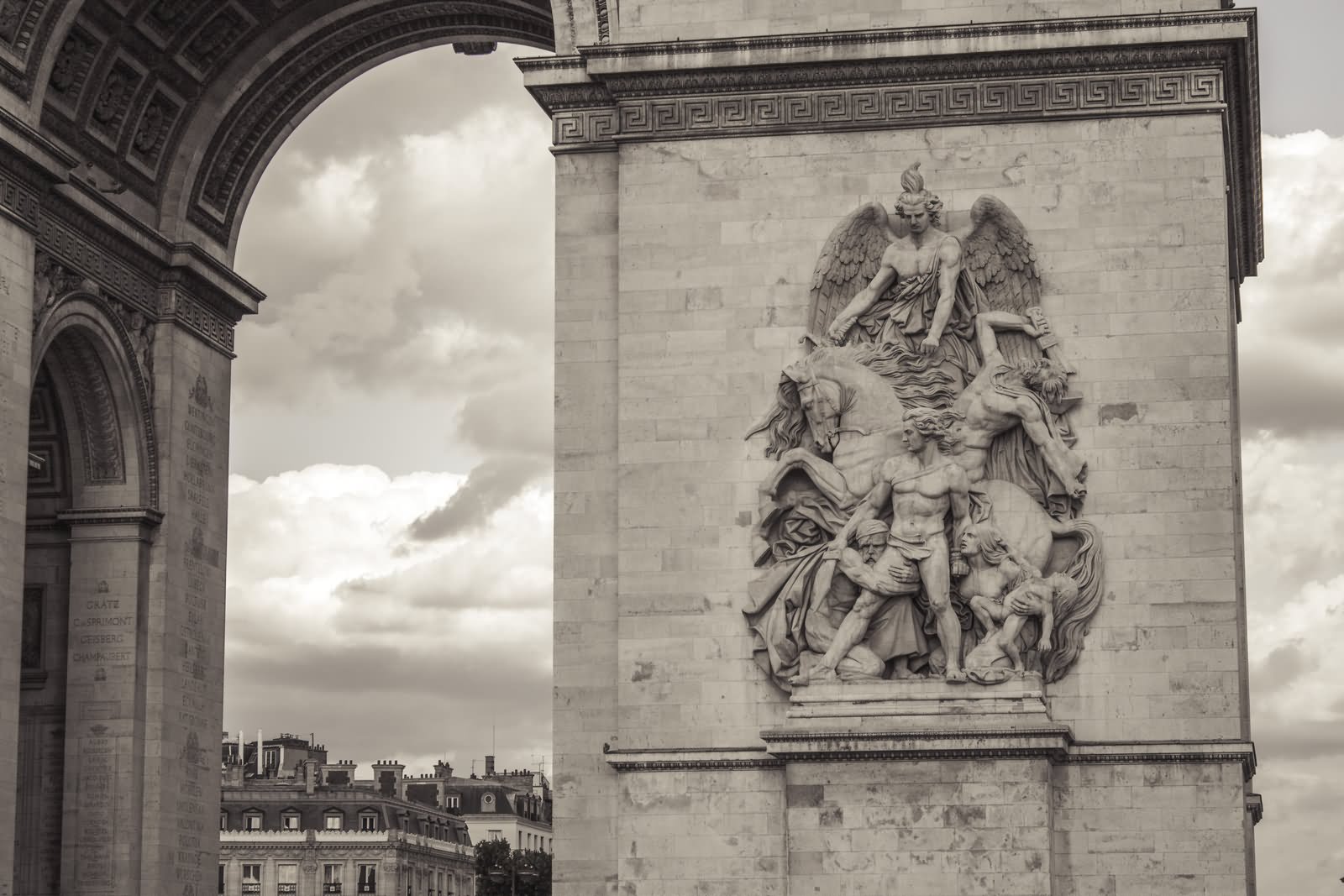 Closeup Of Arc de Triomphe Picture