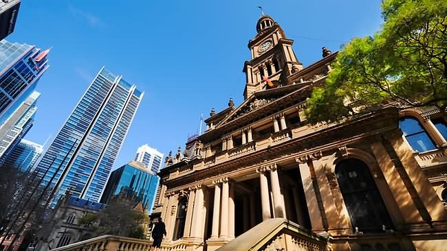Closeup Picture Of Sydney Town Hall