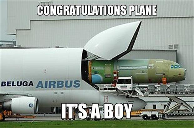 Congratulations Plane It’s A Boy Funny Meme Image