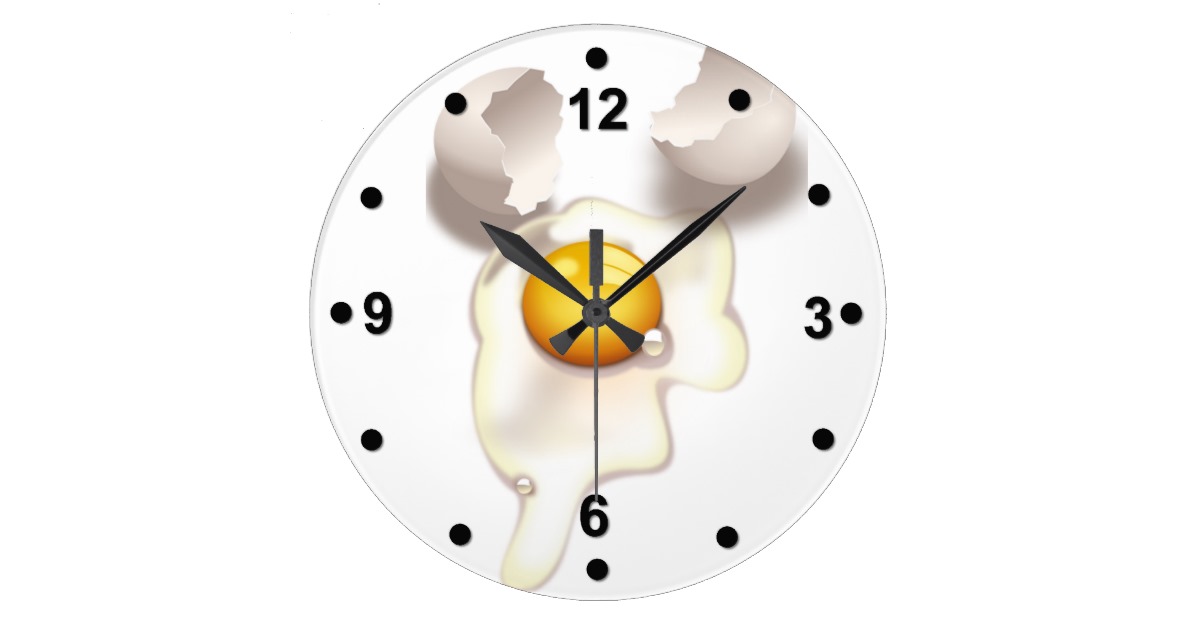 Cracked Egg Clock Funny Image