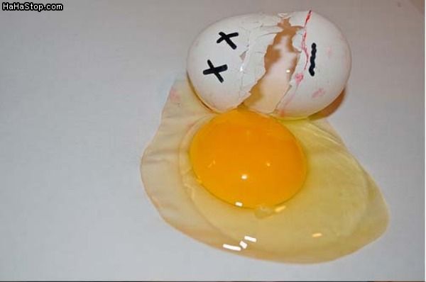 Cracked Egg Funny Picture