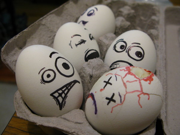 Crying Faces Dead Egg Funny Photo