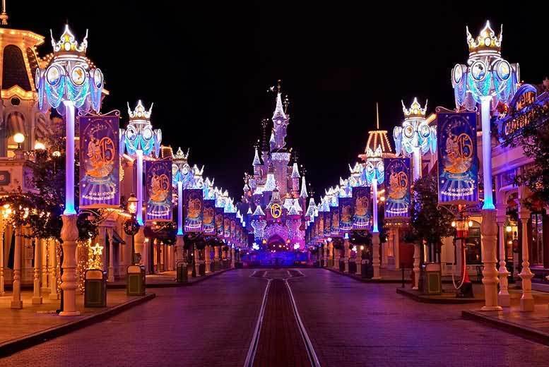 Disneyland Paris Castle At Night