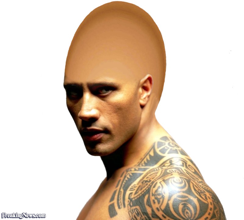 Dwayne Johnson Funny Egg Head Picture