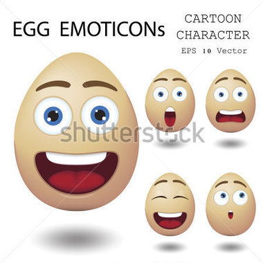 Eggs Cartoon Funny Face Expression Image
