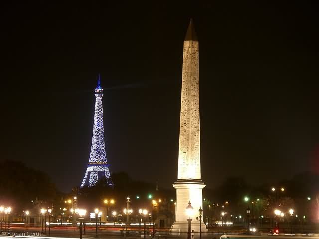 Eiffel Tower And Obelisk Place de la Concorde Picture