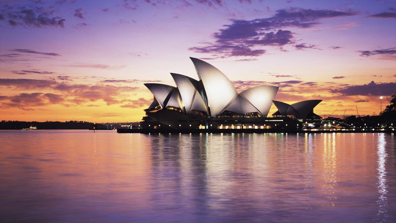 Evening View Of Sydney Sydney Opera House