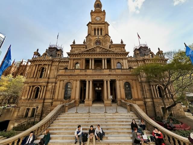 Exterior View Of Sydney Town Hall