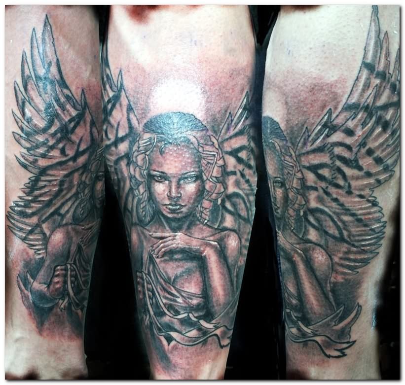 Fantasy Angel Tattoo On Sleeve