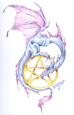 Fantasy Dragon Tattoo Design by Jennifer