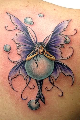 Fantasy Fairy Tattoo On Back