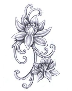 Fantasy Flower Tattoo Design