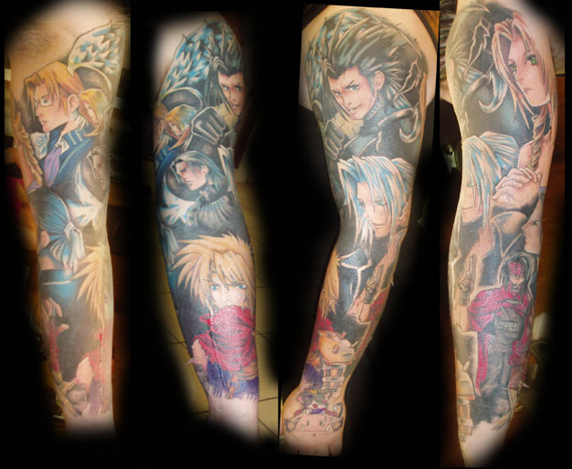 Final Fantasy Tattoo On Sleeve