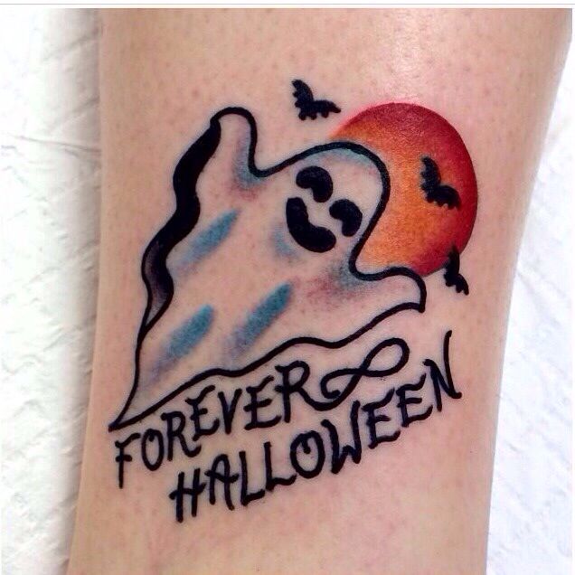 Forever Halloween - Halloween Ghost Tattoo Design