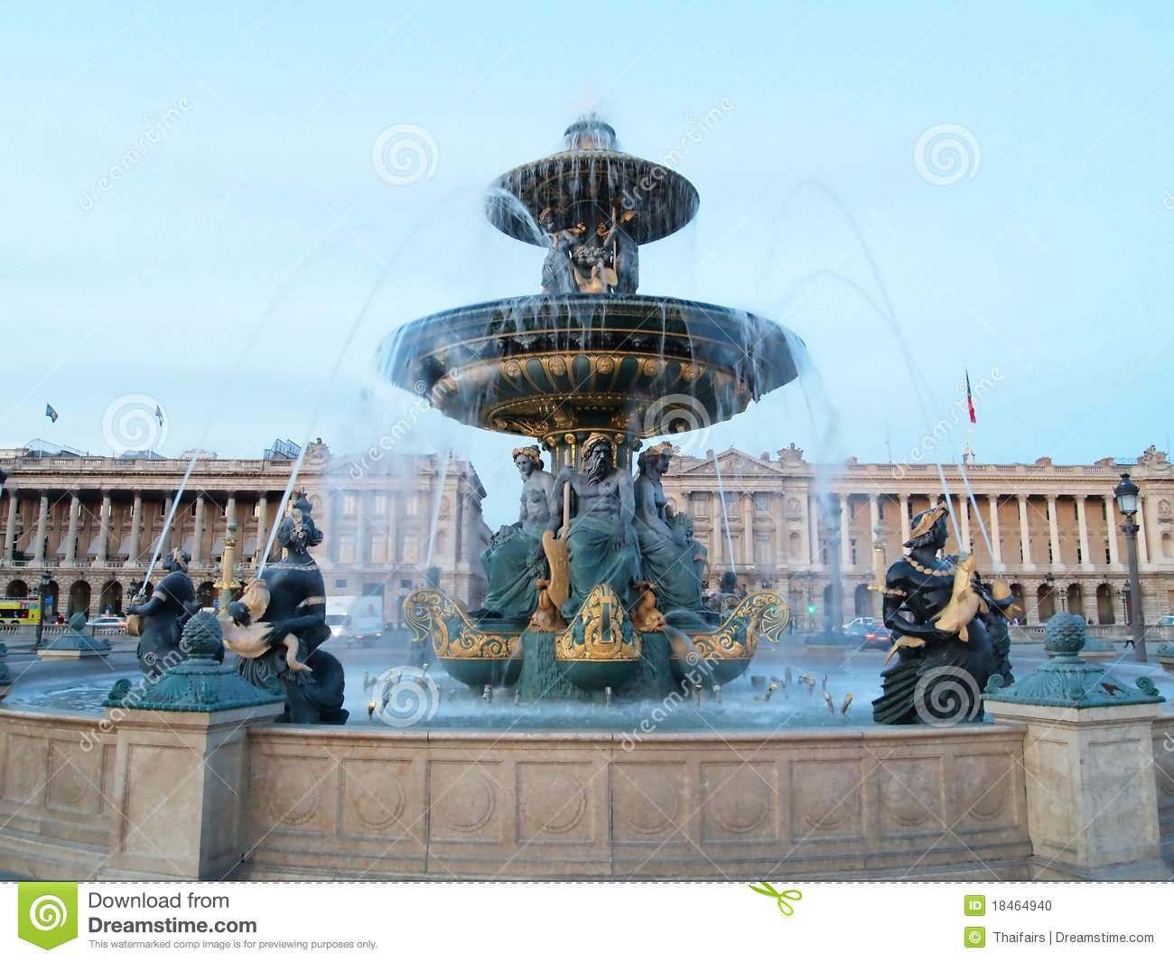 Fountain At The Place de la Concorde, Paris