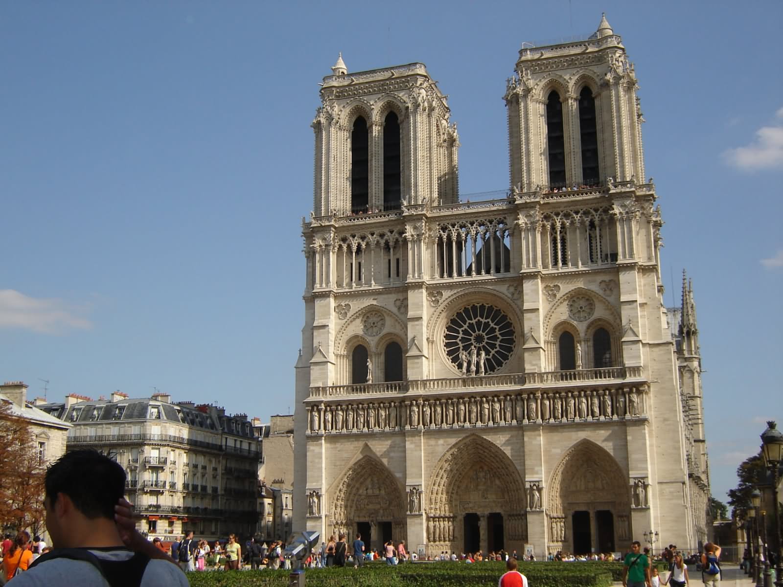 Front Side View Of Notre Dame de Paris