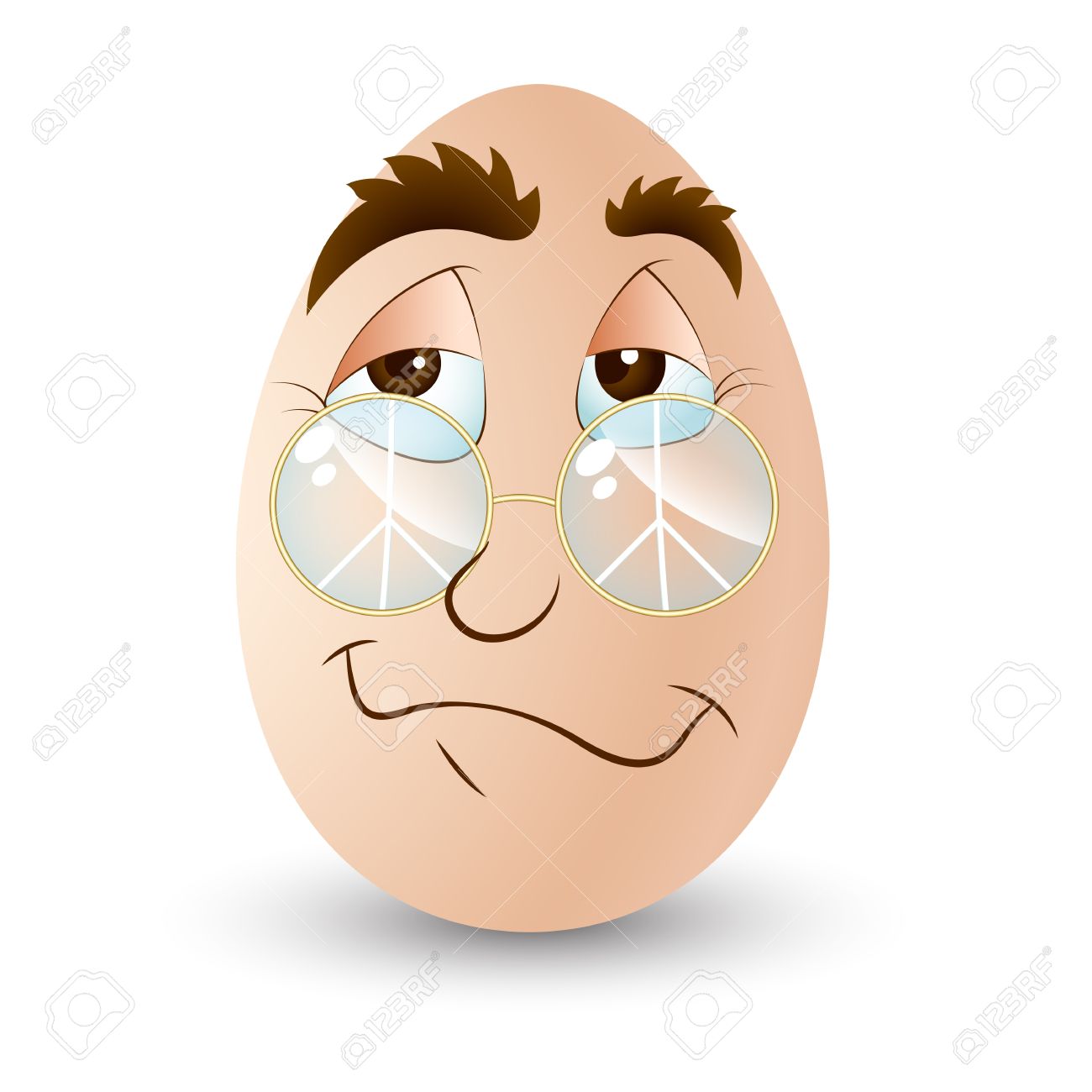 Funny Egg Cartoon Sad Face Picture