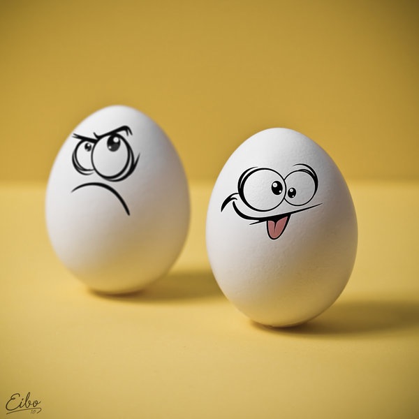 Funny Eggs Faces Image
