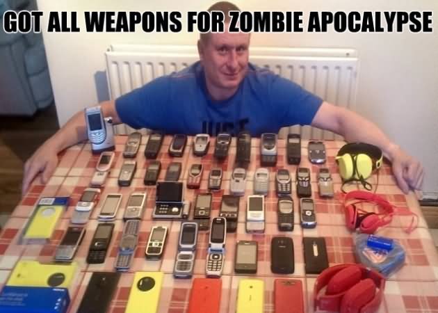 Funny Weapons For Zombie Apocalypse Meme Picture