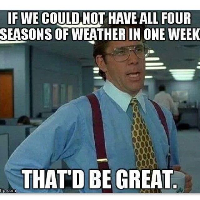 Funny Weird Meme If We Could Not Have All Four Seasons Of Weather In One Week Image