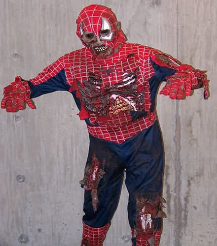Funny Zombie Costume Spiderman Image For Whatsapp
