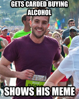 Gets Carded Buying Alcohol Funny Meme Picture