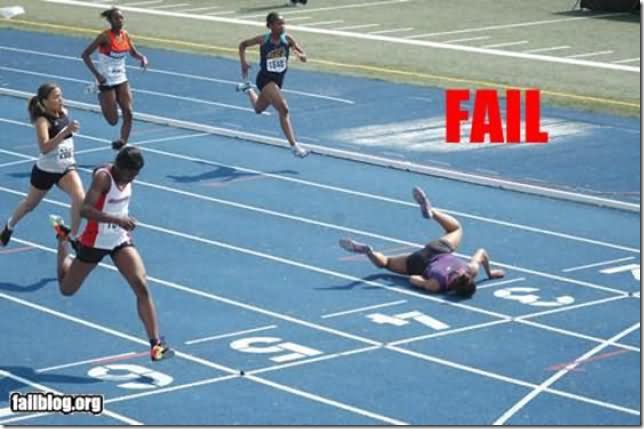 Girl Athlete Fail Funny Sports Image