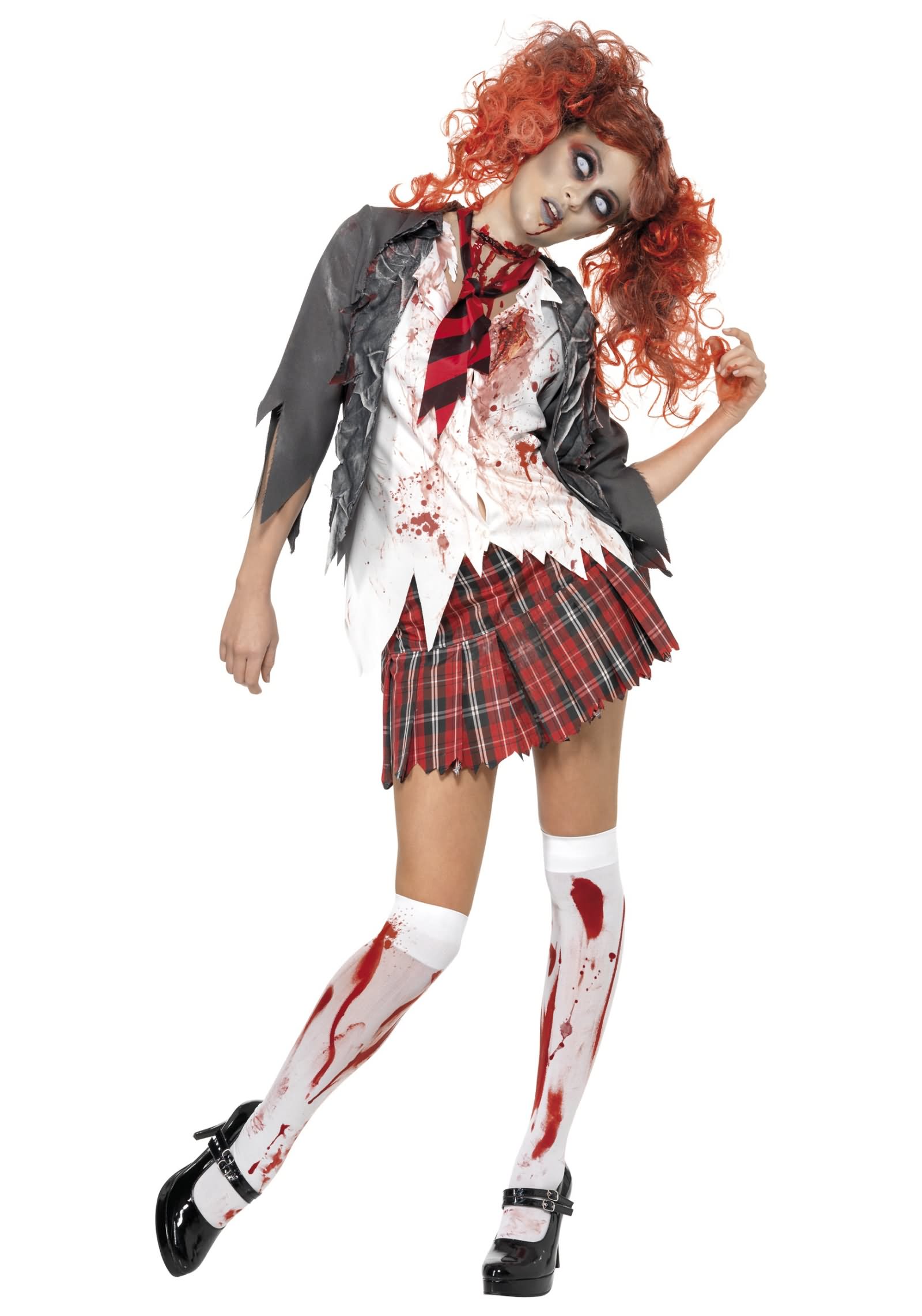 Girl In Funny Zombie Costume