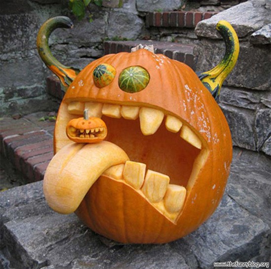 Halloween Pumpkin Funny Art Picture