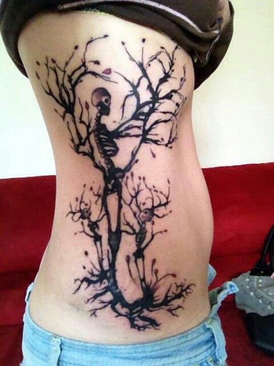 30+ Wonderful Halloween Tree Tattoos Designs And Ideas