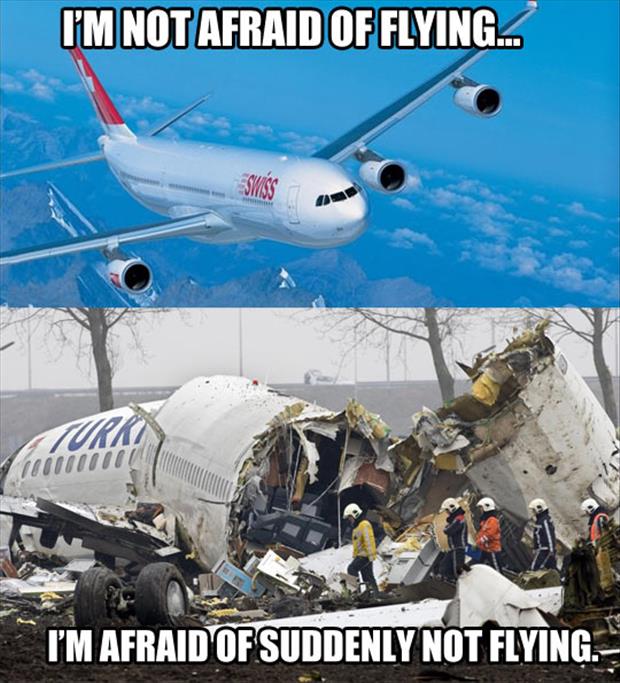 I Am Not Afraid Of Flying Funny Plane Meme Photo