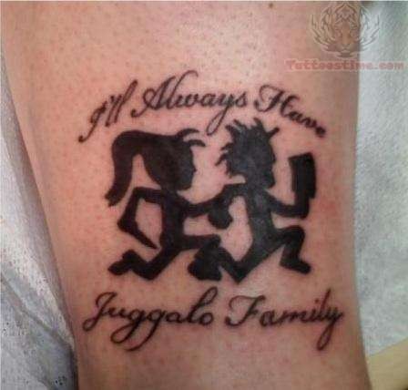 I'll Always Have Juggalo Family Tattoo On Bicep