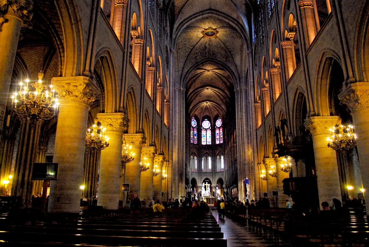 Interior Of Notre Dame de Paris Cathedral Image