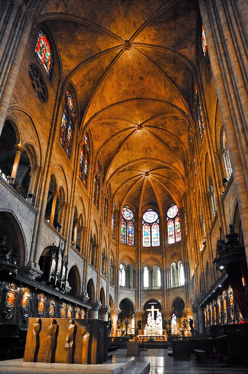 Interior View Of Notre Dame de Paris