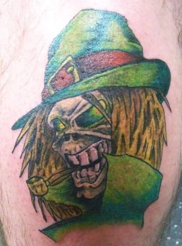 Irish Skull Leprechaun Tattoo
