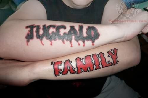 Juggalo Family Tattoos On Both Arms
