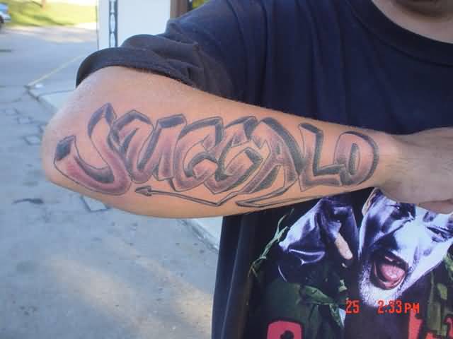 Juggalo Tattoos On Man Right Arm