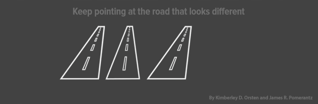 Keep Pointing At The Road That Looks Different Optical Illusion Image