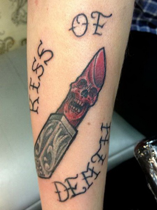 Kiss Of Death Gothic Lipstick Tattoo