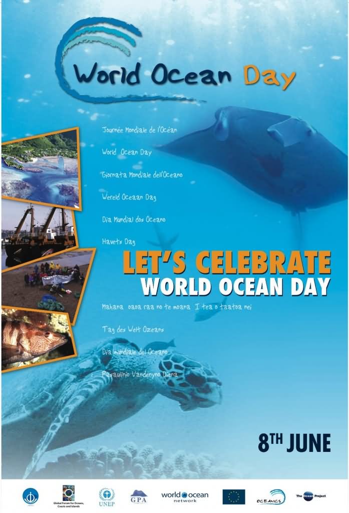 Let's Celebrate World Oceans Day Poster