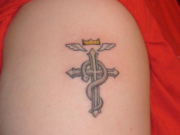 Little Medical Symbol Tattoo Design For Sleeve