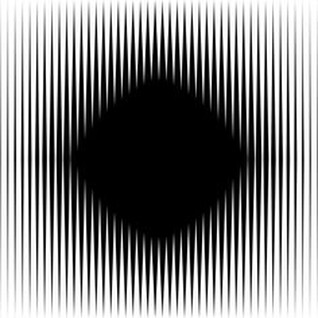 Look At The Black Diamond In The Middle, Is It Moving Optical Illusion