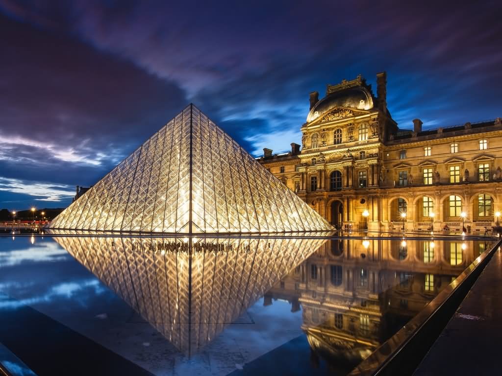 Louvre Museum And Glass Pyramid Looks Awesome At Night