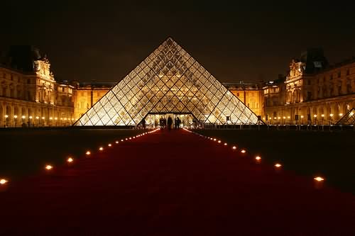 Louvre Museum At Night