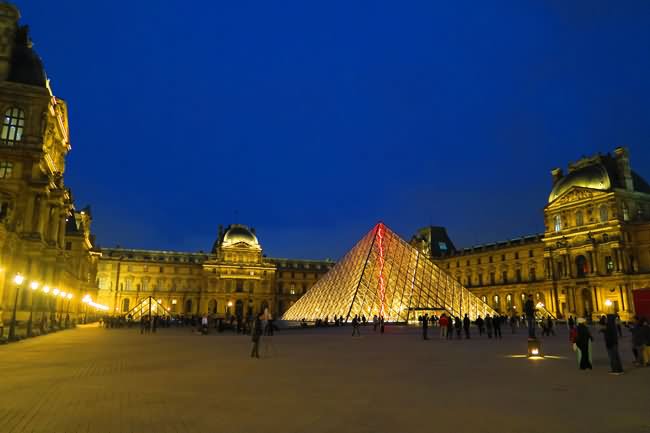 Louvre Museum Paris At Night