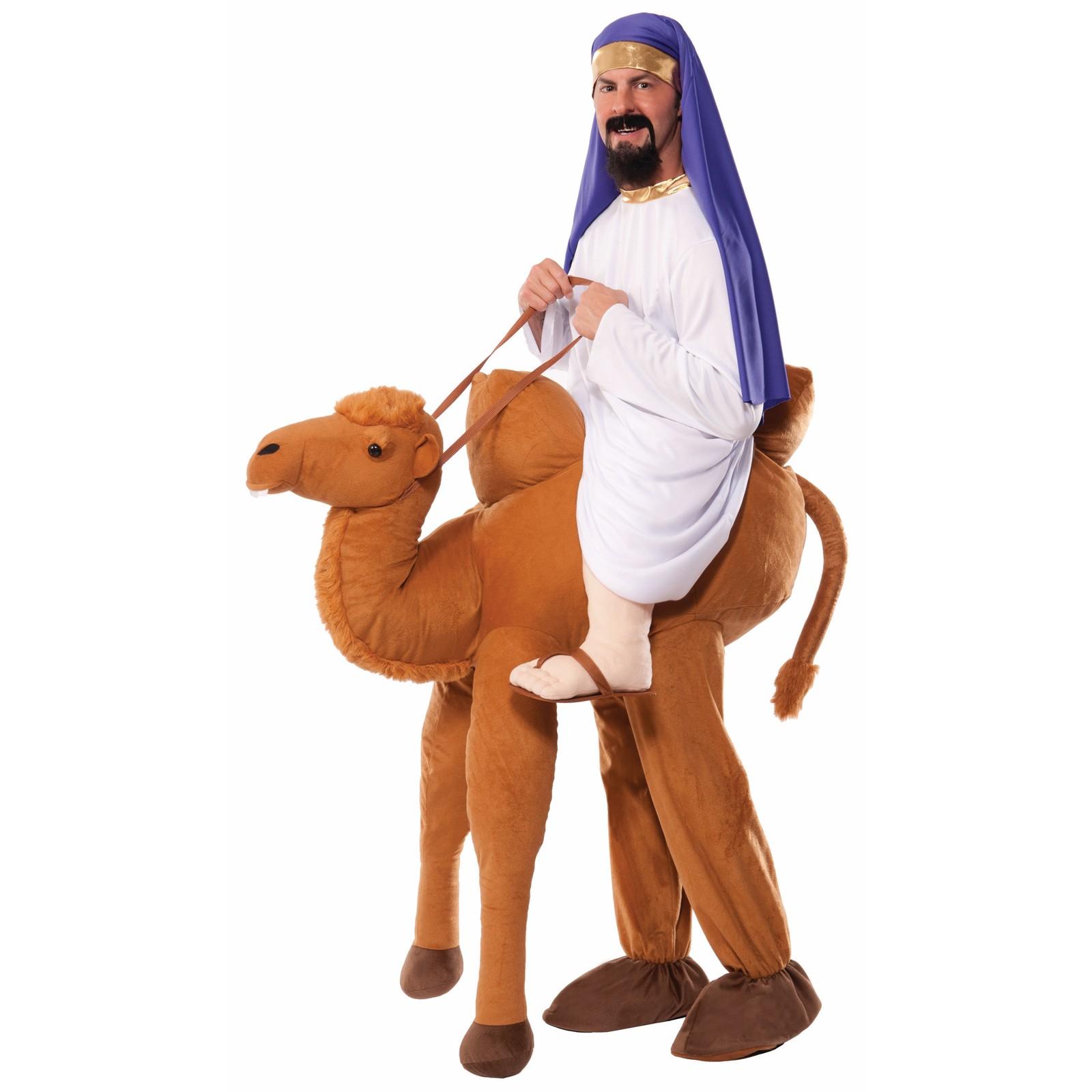 Man Riding Camel Funny Halloween Costume Picture