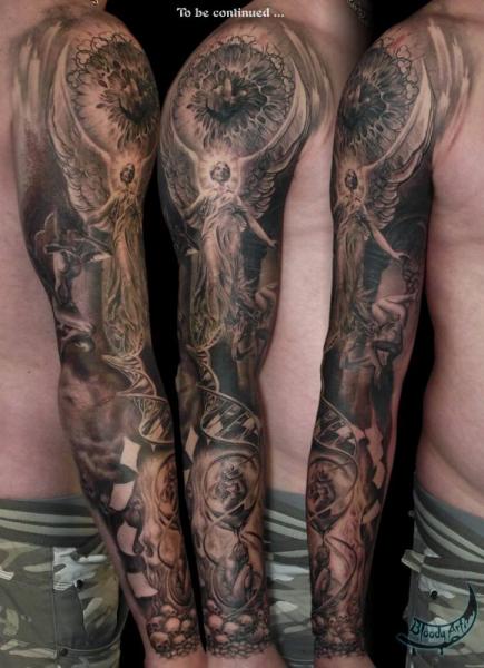 Man Right Sleeve Fantasy Tattoo by Bodt Art