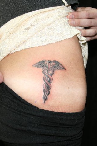 Medical Symbol Tattoo Design For Waist