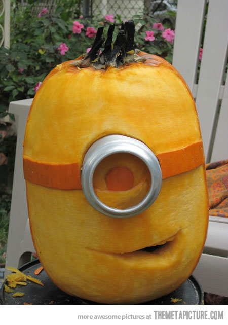 Minion Halloween Pumpkin Funny Picture